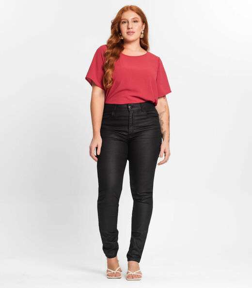 Blusa Feminina Plus Size Secret Glam Vermelho