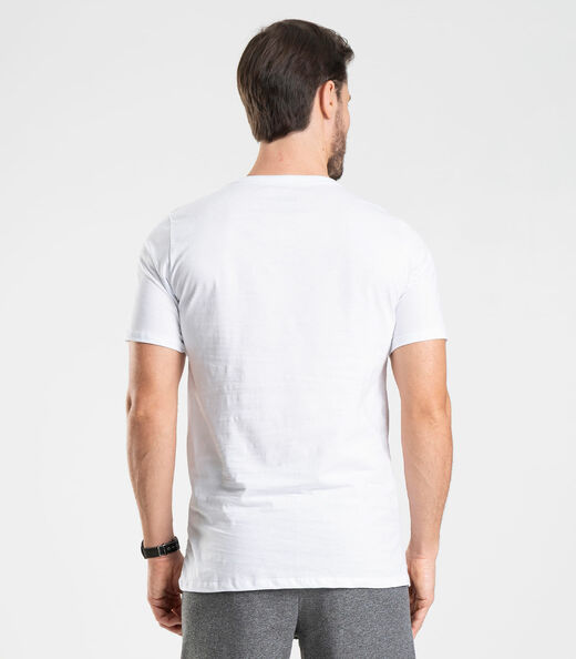 Camiseta Meia Malha Masculina Diametro Branco