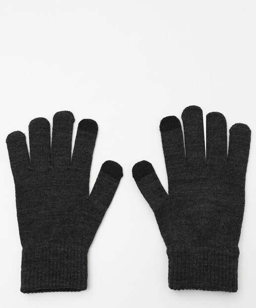 Image_Luva Feminina Tricô Mescla Marisa Cinza