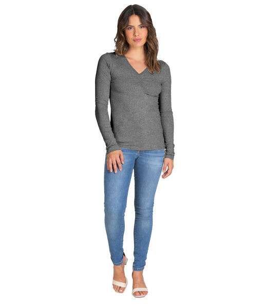 Blusa Feminina Canelada Select Cinza