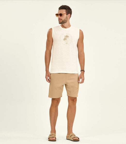 Bermuda Masculino De Moletinho Piquê Diametro Marrom