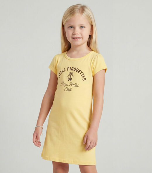 Image_Vestido Infantil Manga Curta Estampado Select Amarelo