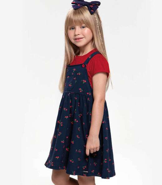 Conjunto Infantil Salopete Com Blusa Trick Nick Azul