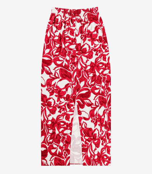 Saia Longa em Linho Feminina Endless Vermelho