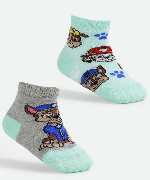 Kit 2 Pares Meias Infantil Patrulha Canina Nickelodeon 