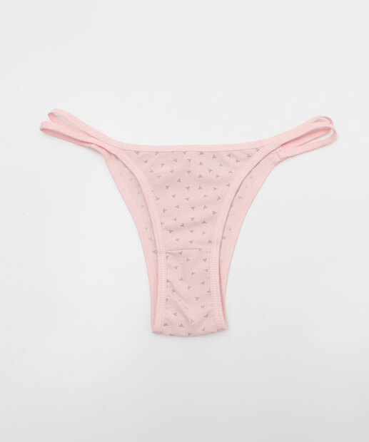 Kit 2 Calcinhas String Corações E Lisa Marisa Rosa