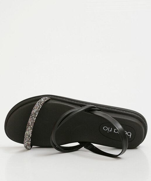 Sandália Feminina Rasteira Strass Beira Rio 