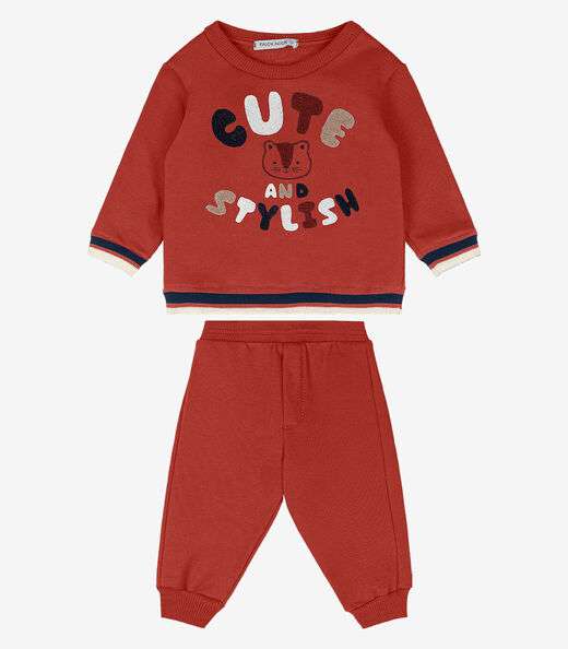 Conjunto Infantil Blusão Com Calça Trick Nick Laranja