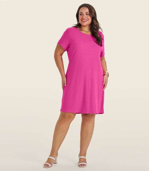 Image_Vestido Feminino Plus Size Secret Glam Rosa