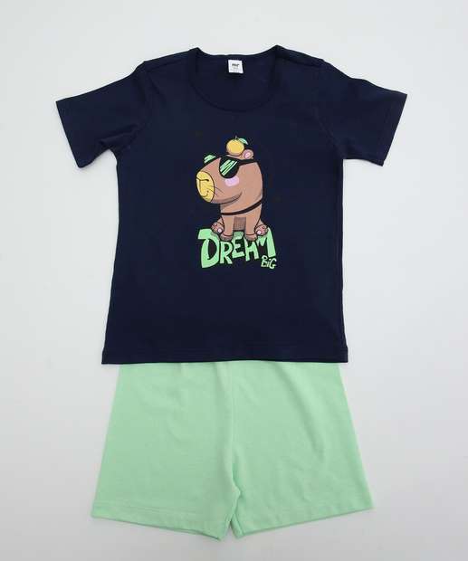 Image_Pijama Infantil Capivara Manga Curta MR Tam 1 a 8