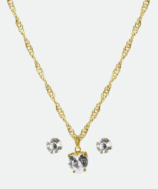 Kit Relógio Feminino Lince LRGH292L28 Dourado