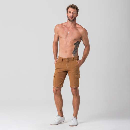 Image_Bermuda Cargo Caramelo Sarja Masculina Rock e Soda