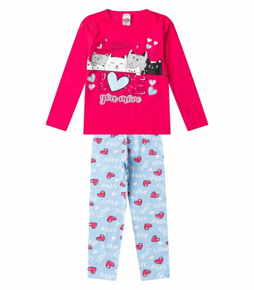 Image_Conjunto Algodão Menina Blusa Longa E Calça Select Rosa