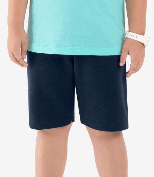 Conjunto Infantil Camiseta Com Bermuda Rovi kids Azul