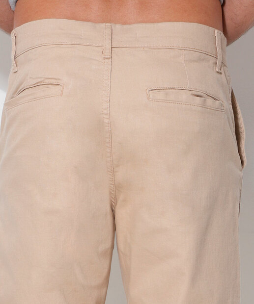 Calça Masculina Sarja Slim Chino 