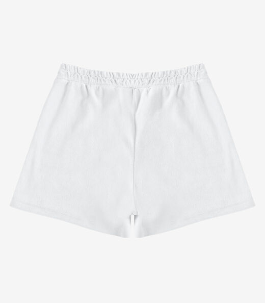 Shorts Feminino Em Plush Infinita Cor Bege