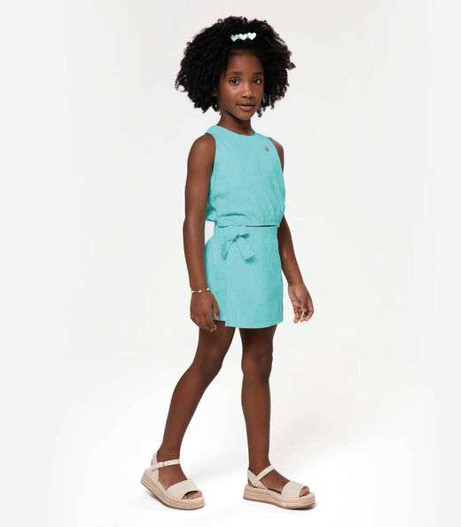 Conjunto Infantil Regata E Shorts Saia Trick Nick Azul