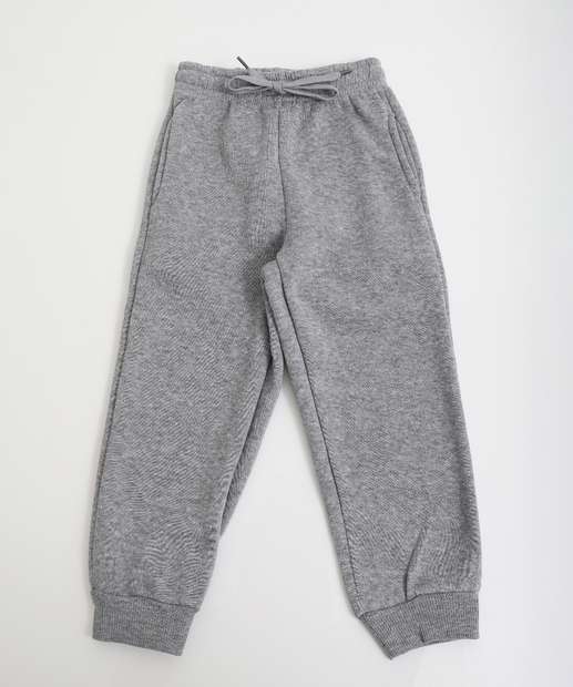 Image_Calça Infantil Moletom Mescla Marisa Tam 1 a 3 Cinza