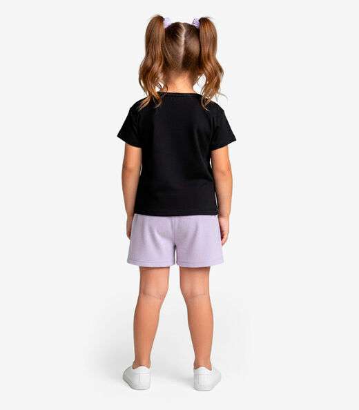 Conjunto Infantil Blusa e Shorts Select Preto
