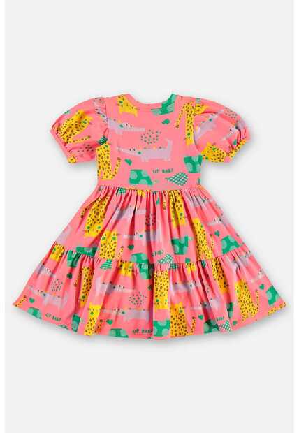 Vestido Infantil em Cotton Estampado Up Baby