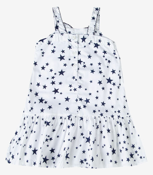 Vestido Infantil De Alça E Laço Trick Nick Bege