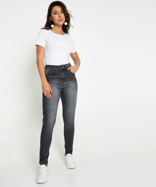 Calça Jeans Skinny Feminina Bolsos Disparate