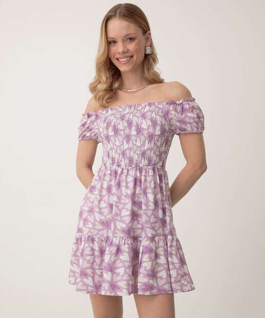 Vestido Feminino Ciganinha Estampa Flores Marisa