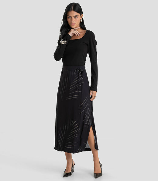 Blusa Feminino  Manga Longa Dianna Preto