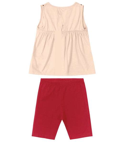 Conjunto Infantil Blusa com Bermuda Rovitex Kids Rosa