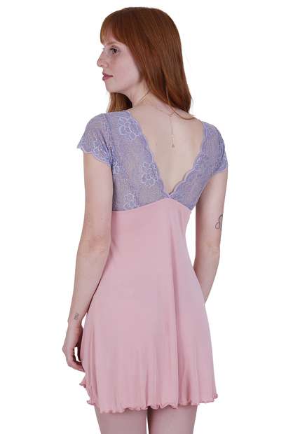 Camisola Liz Microfibra Concept Lingerie Rosa