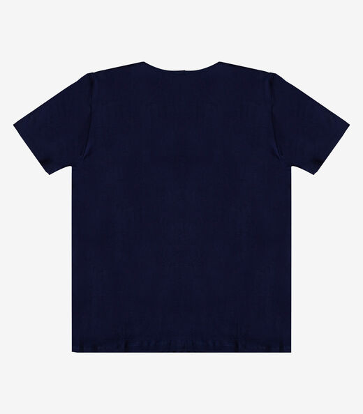 Blusa Feminina Manga Curta Infinita Cor Azul