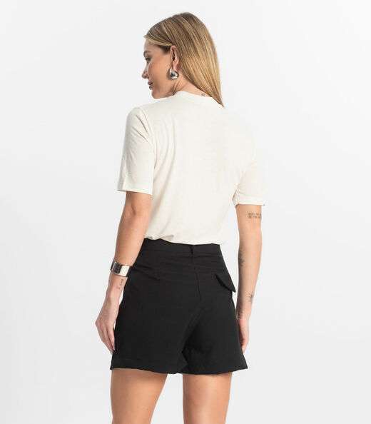 Blusa Feminina Básica em Malha Visco Rovitex Bege
