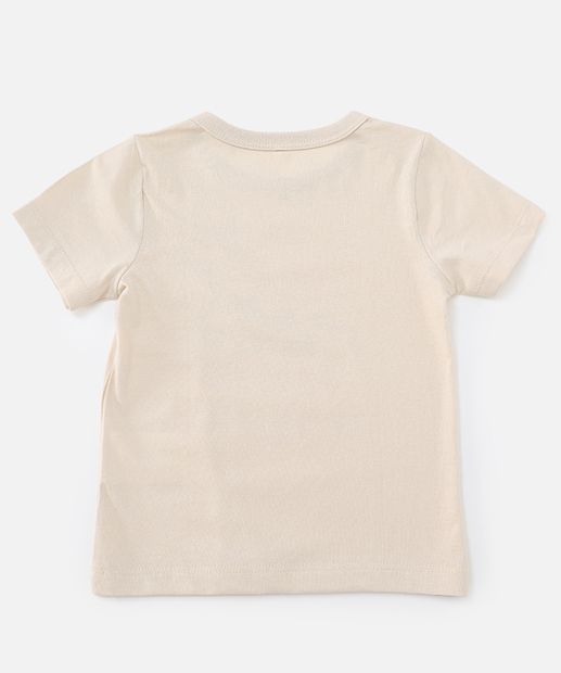 Camiseta Infantil Estampa Praia Marisa Tam 1 a 3 Bege
