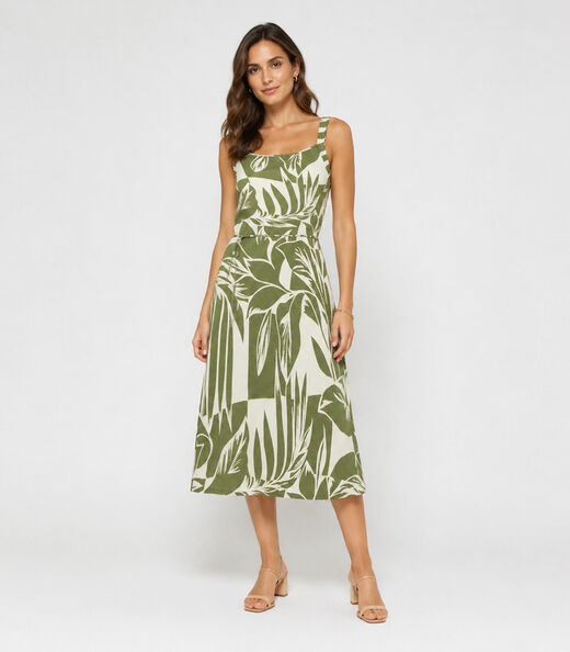 Image_Vestido Feminino Midi Visco Premiere Infinita Cor Verde