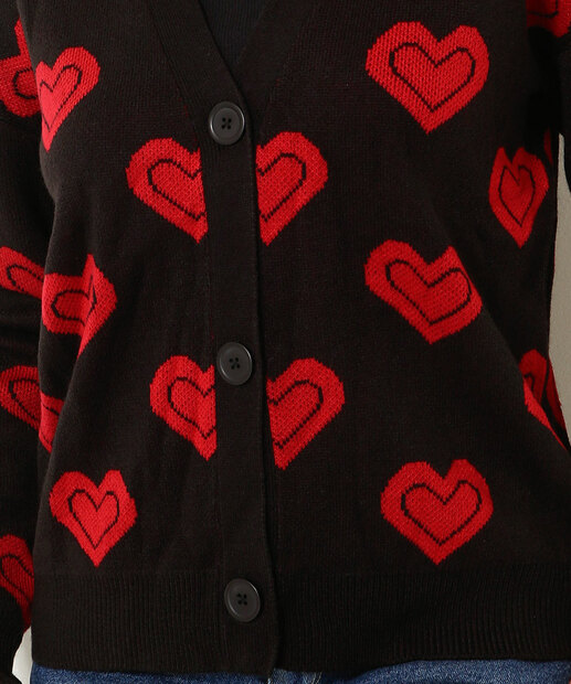 Cardigan Feminino Tricô Corações Marisa