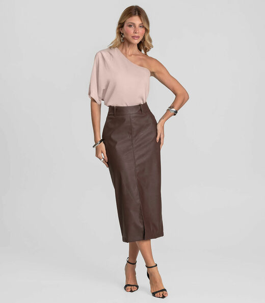 Blusa Feminina Manga Única Dianna Rosa