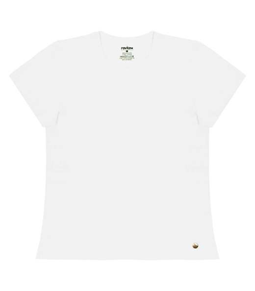 Blusa Feminina Cotton Leve Básica Rovitex Branco