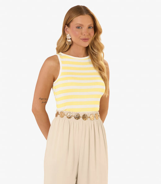 Image_Regata Feminina Ribana De Viscose Listrada Rovitex Amarelo