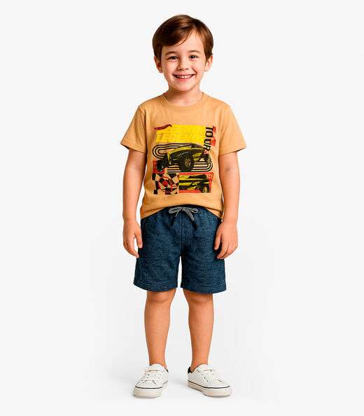Image_Conjunto Infantil Camiseta com Bermuda Select Marrom