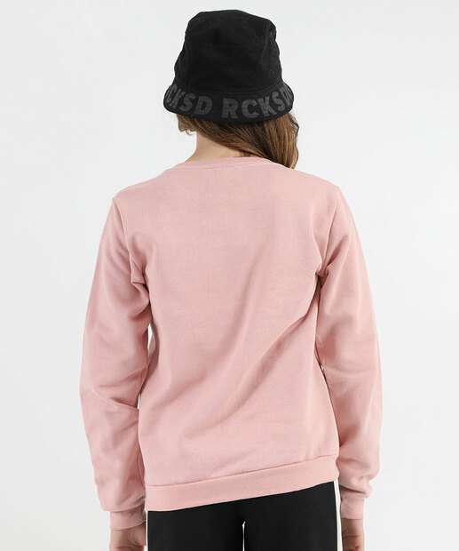 Blusão Infantil Moletom Kuromi Tam 10 a 16 Rosa