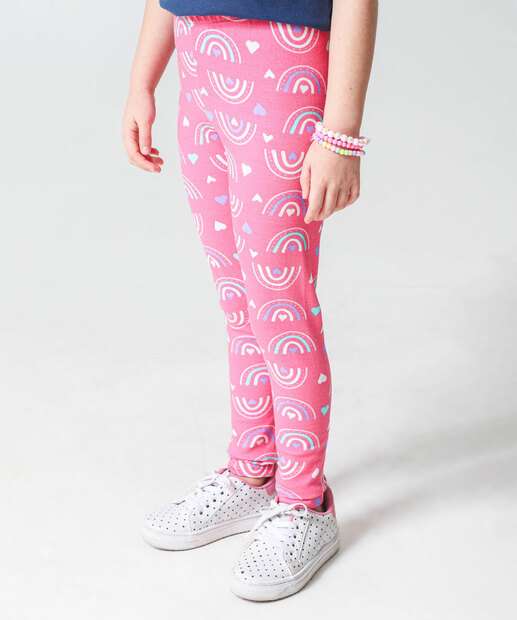 Calça Infantil Legging Estampada Marisa Tam 4 a 10 Rosa