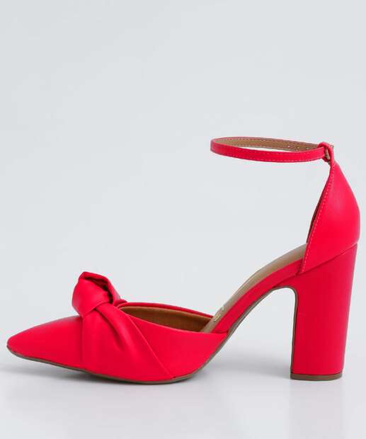 Scarpin Feminino Salto Grosso Nó Vizzano