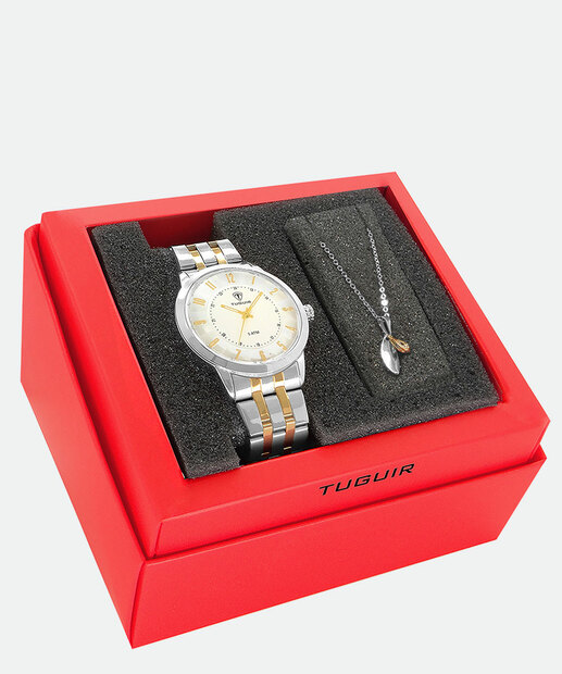 Kit Relógio Feminino Tuguir TG30236