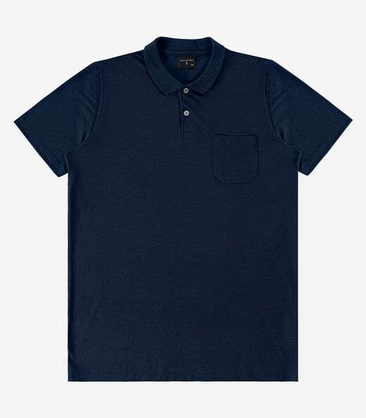 Polo Masculina Pique Diametro Azul