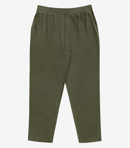 Calça Feminina Plus Size Em Molecotton Secret Glam Verde