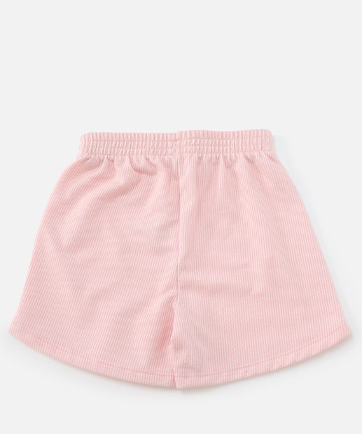 Conjunto Infantil Canelado Lacinho Marisa Tam 1 a 3 Rosa
