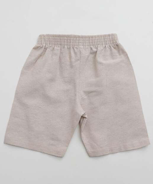 Conjunto Infantil Botões Manga Curta MR Tam 4 a 10 Preto