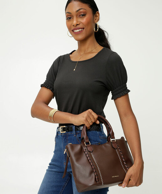 Bolsa De Mão Tote Feminina Alice Palucci 