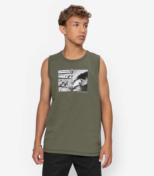 Regata Juvenil Meia Malha Masculina Minty Verde