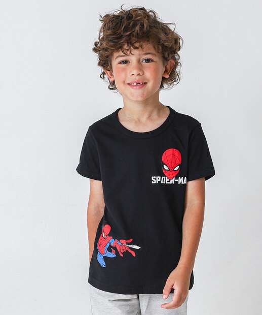 Image_Camiseta Infantil Homem Aranha Marvel Tam 4 a 10 Preta